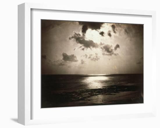 Effect of the Sun, Sunset at a Beach-Gustave Le Gray-Framed Giclee Print