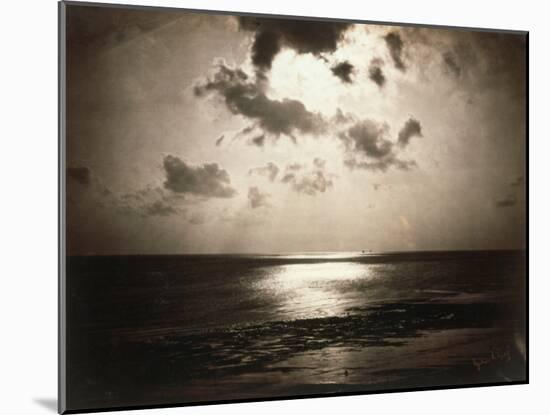 Effect of the Sun, Sunset at a Beach-Gustave Le Gray-Mounted Giclee Print
