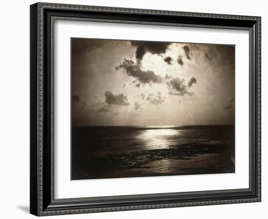 Effect of the Sun, Sunset at a Beach-Gustave Le Gray-Framed Giclee Print