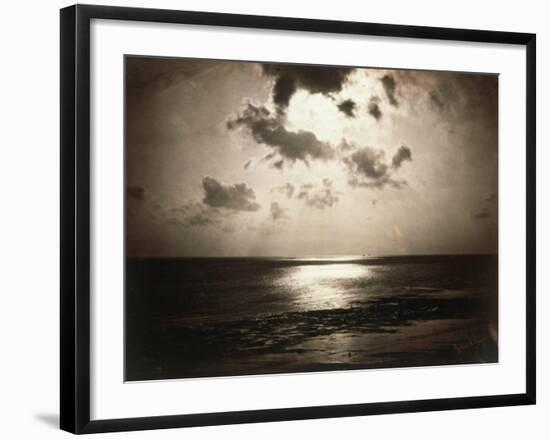 Effect of the Sun, Sunset at a Beach-Gustave Le Gray-Framed Giclee Print