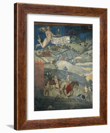 Effects of Good Government in Country-Ambrogio Lorenzetti-Framed Giclee Print