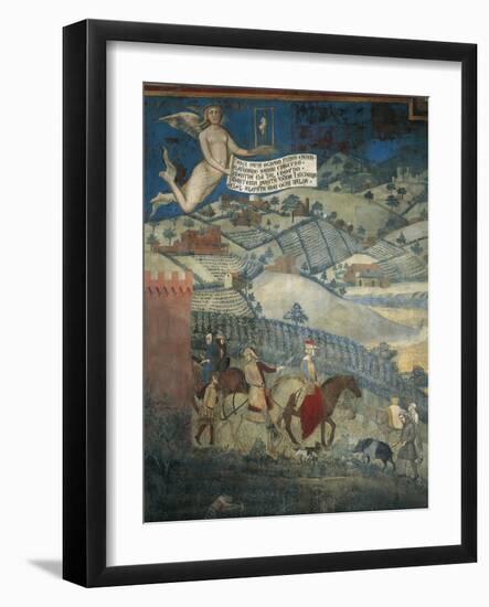 Effects of Good Government in Country-Ambrogio Lorenzetti-Framed Giclee Print