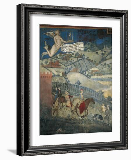 Effects of Good Government in Country-Ambrogio Lorenzetti-Framed Giclee Print