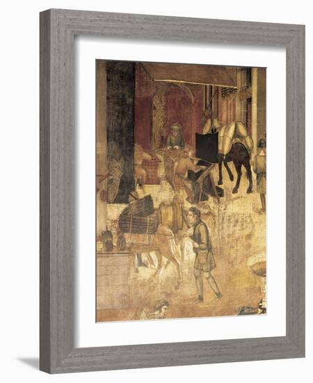 Effects of Good Government in the City, City Street-Ambrogio Lorenzetti-Framed Giclee Print