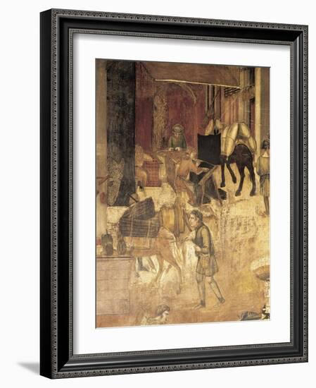 Effects of Good Government in the City, City Street-Ambrogio Lorenzetti-Framed Giclee Print