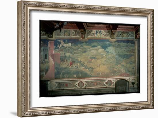 Effects of Good Government in the Countryside, 1338-40-Ambrogio Lorenzetti-Framed Giclee Print
