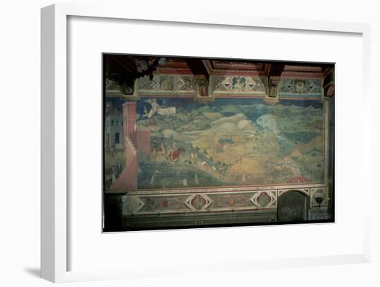 Effects of Good Government in the Countryside, 1338-40-Ambrogio Lorenzetti-Framed Giclee Print