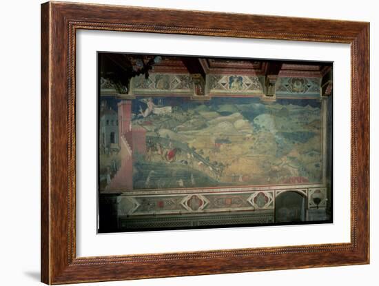 Effects of Good Government in the Countryside, 1338-40-Ambrogio Lorenzetti-Framed Giclee Print