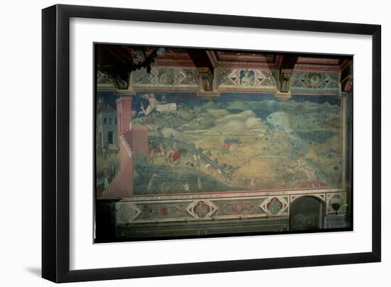 Effects of Good Government in the Countryside, 1338-40-Ambrogio Lorenzetti-Framed Giclee Print