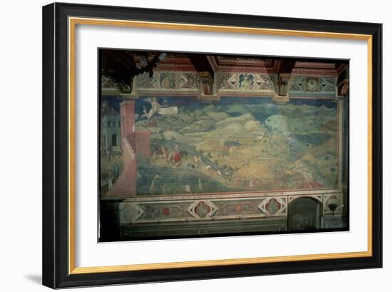 Effects of Good Government in the Countryside, 1338-40-Ambrogio Lorenzetti-Framed Giclee Print