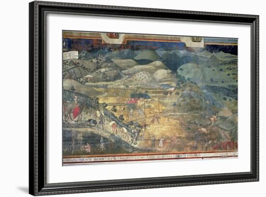 Effects of Good Government in the Countryside, 1388-40-Ambrogio Lorenzetti-Framed Giclee Print