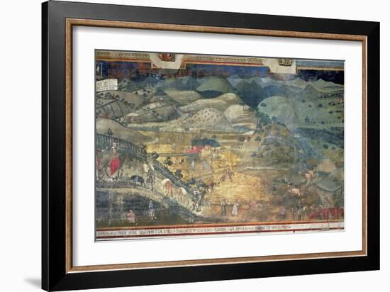 Effects of Good Government in the Countryside, 1388-40-Ambrogio Lorenzetti-Framed Giclee Print