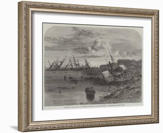 Effects of the Cyclone at Calcutta on 5 October-null-Framed Giclee Print