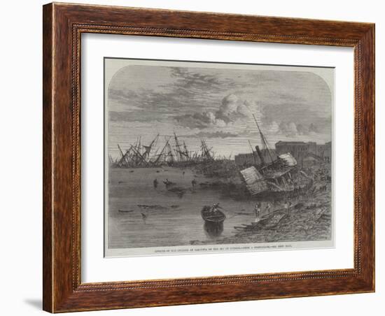 Effects of the Cyclone at Calcutta on 5 October-null-Framed Giclee Print