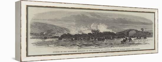 Effects of the Gunpowder Explosion on the Lancaster and Carlisle Railway at Yanwath Bridge-null-Framed Premier Image Canvas