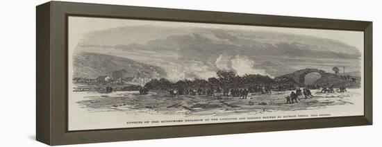 Effects of the Gunpowder Explosion on the Lancaster and Carlisle Railway at Yanwath Bridge-null-Framed Premier Image Canvas