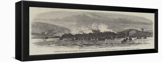 Effects of the Gunpowder Explosion on the Lancaster and Carlisle Railway at Yanwath Bridge-null-Framed Premier Image Canvas