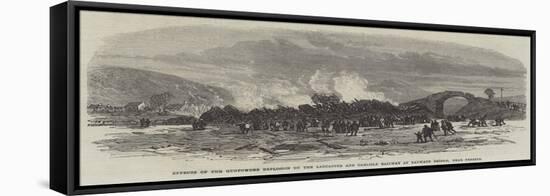 Effects of the Gunpowder Explosion on the Lancaster and Carlisle Railway at Yanwath Bridge-null-Framed Premier Image Canvas