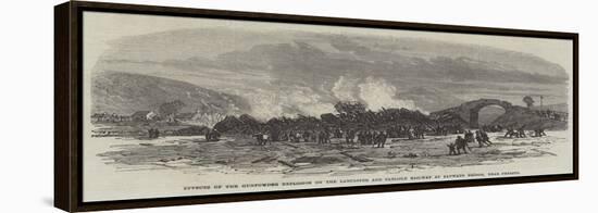 Effects of the Gunpowder Explosion on the Lancaster and Carlisle Railway at Yanwath Bridge-null-Framed Premier Image Canvas