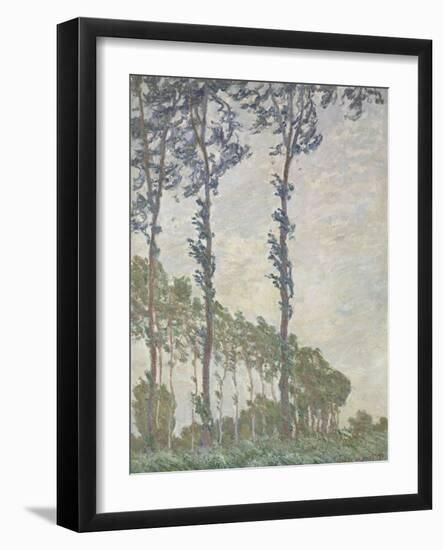 Effet de vent, série des peupliers-Claude Monet-Framed Giclee Print