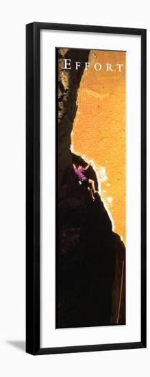 Effort: Rock Climber-null-Framed Art Print