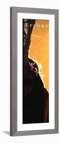 Effort: Rock Climber-null-Framed Art Print