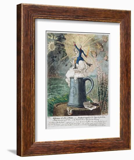 Effusions of a Pot of Porter-James Gillray-Framed Giclee Print