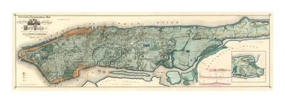 Sanitary and Topographical Map of the City and Island of New York, c.1865-Egbert L^ Viele-Stretched Canvas