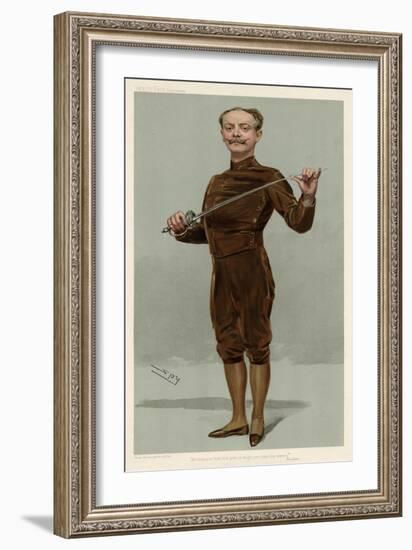 Egerton Castle, Writer and Fencer-Leslie Ward-Framed Art Print