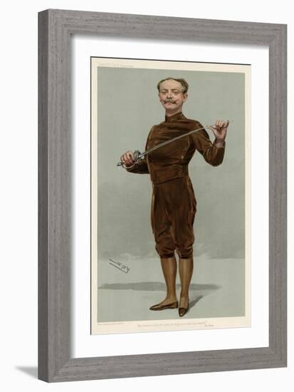 Egerton Castle, Writer and Fencer-Leslie Ward-Framed Art Print