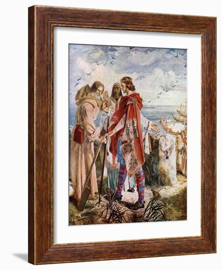 Egfrith Offering the Bishopric of Hexham to Cuthbert, 678-William Bell Scott-Framed Giclee Print