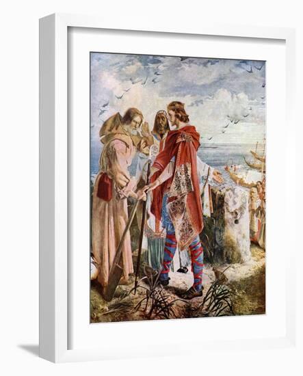 Egfrith Offering the Bishopric of Hexham to Cuthbert, 678-William Bell Scott-Framed Giclee Print