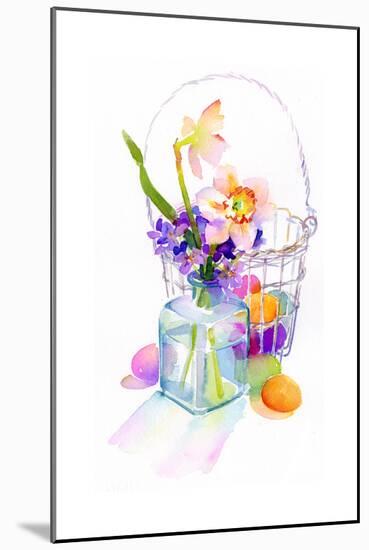 Egg Basket with Flowers, 2014-John Keeling-Mounted Giclee Print