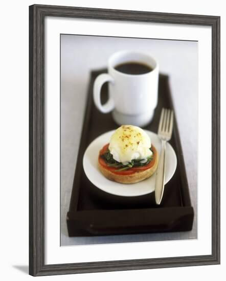 Egg Florentine (Poached Egg Florentine Style), Cup of Coffee-Jean Cazals-Framed Photographic Print