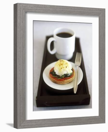 Egg Florentine (Poached Egg Florentine Style), Cup of Coffee-Jean Cazals-Framed Photographic Print