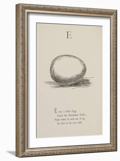 Egg Illustrations and Verses From Nonsense Alphabets Drawn and Written by Edward Lear.-Edward Lear-Framed Giclee Print