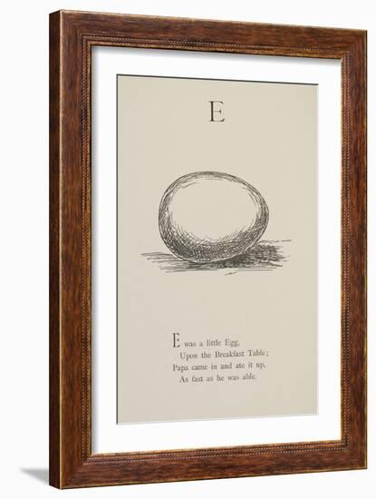 Egg Illustrations and Verses From Nonsense Alphabets Drawn and Written by Edward Lear.-Edward Lear-Framed Giclee Print