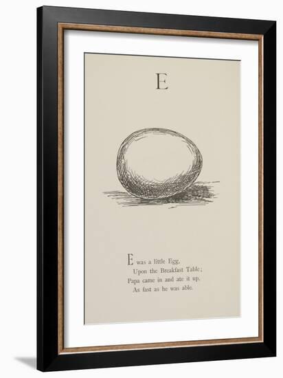 Egg Illustrations and Verses From Nonsense Alphabets Drawn and Written by Edward Lear.-Edward Lear-Framed Giclee Print