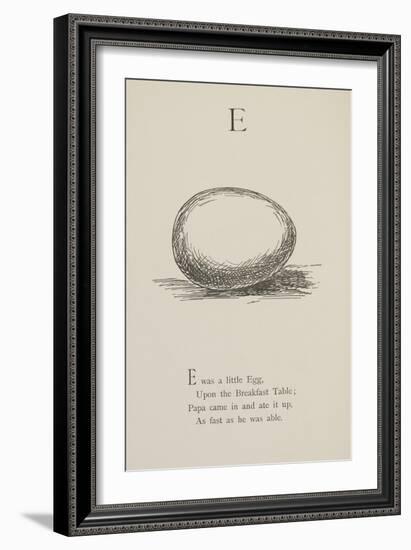 Egg Illustrations and Verses From Nonsense Alphabets Drawn and Written by Edward Lear.-Edward Lear-Framed Giclee Print