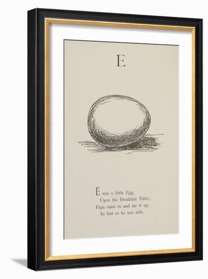 Egg Illustrations and Verses From Nonsense Alphabets Drawn and Written by Edward Lear.-Edward Lear-Framed Giclee Print