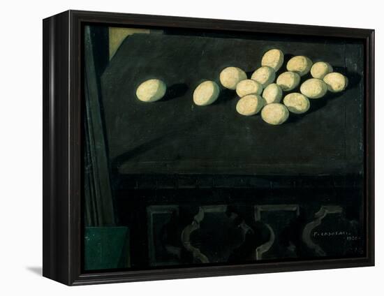 Eggs on a Chest of Drawers-Casorati Felice-Framed Premier Image Canvas