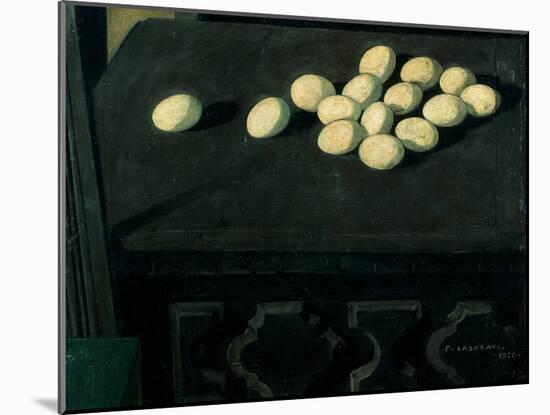 Eggs on a Chest of Drawers-Casorati Felice-Mounted Giclee Print