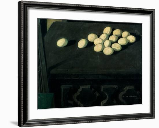 Eggs on a Chest of Drawers-Casorati Felice-Framed Giclee Print