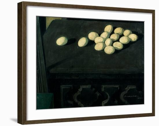 Eggs on a Chest of Drawers-Casorati Felice-Framed Giclee Print