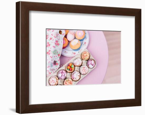 Eggshells filled with sweets, still life-mauritius images-Framed Photographic Print