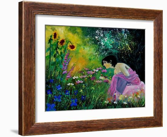 Eglantine In The Garden-Pol Ledent-Framed Art Print