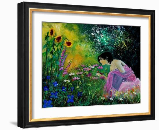 Eglantine In The Garden-Pol Ledent-Framed Art Print