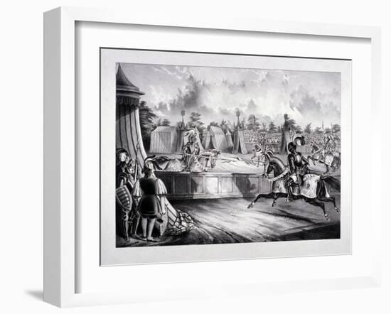 Eglinton Tournament, the Tilt-Yard of the 19th Century, Near the Regent's Park, London, 1839-Benjamin Waterhouse Hawkins-Framed Giclee Print