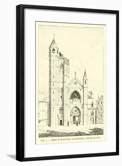 Eglise De Saint-Paul, Rue Saint-Paul, Demolie En 1796-null-Framed Giclee Print
