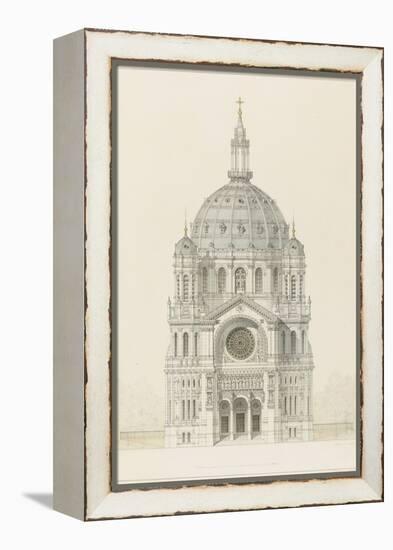 Eglise Saint-Augustin (Paris): Main Facade Elevation-Victor Baltard-Framed Premier Image Canvas